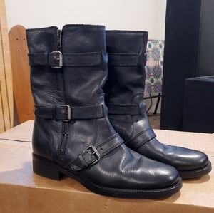 J. Crew Leather Motorcycle Boots